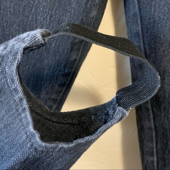 Black Vintage 80's 90's Western Denim Pants w/Stirrups Sz 9 Juniors 26 Women's - Picture 5 of 7